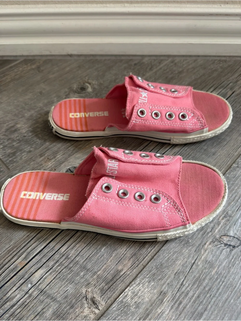 Converse All Star Pink Cut Away Slides